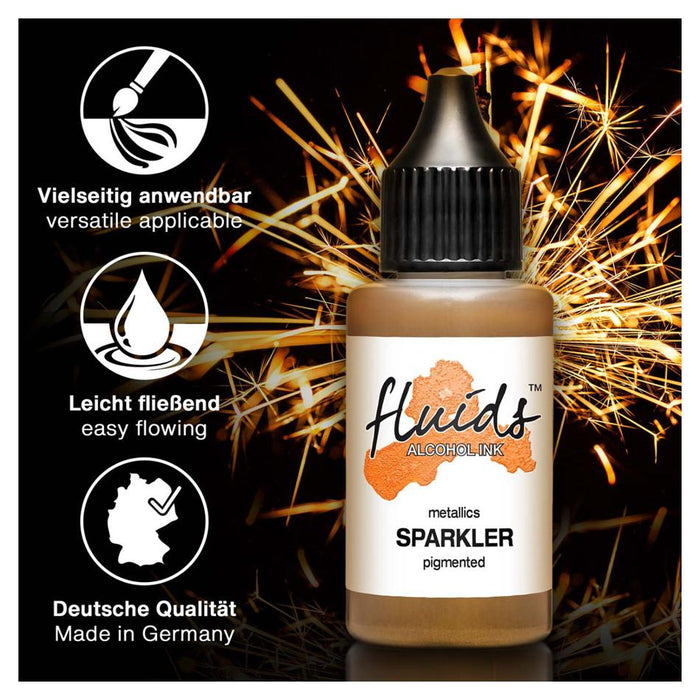 Octopus Alcohol Ink Sparkler Gold 30ml - Fast-Drying Art_3