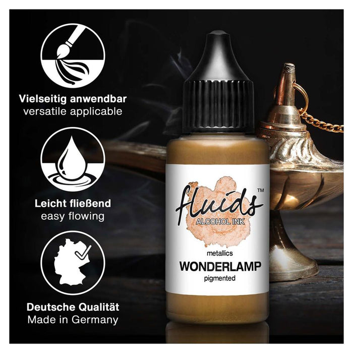 Octopus Alcohol Ink Wonderlamp Gold 30ml - Fast-Drying Color_3