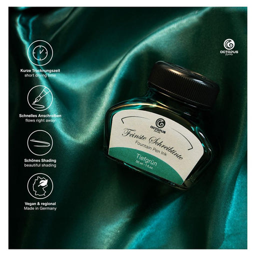 Octopus Deep Green Fountain Pen Ink 30ml OCTOFP13_2