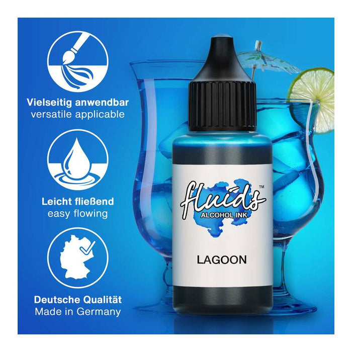 Octopus Fluids Alcohol Ink Lagoon Blue 30ml OCTOAIBL075_3