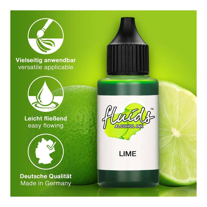 Octopus Fluids Alcohol Ink Lime Green 30ml OCTOAIGN075_3