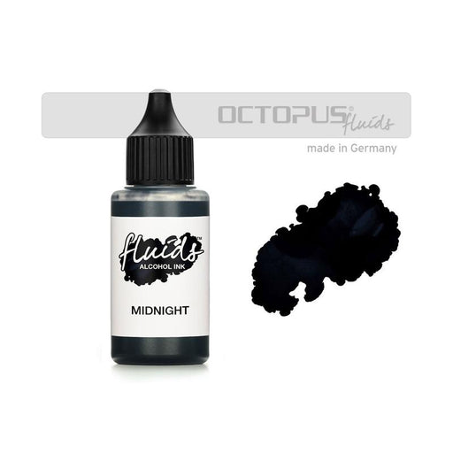 Octopus Fluids Alcohol Ink Midnight Black 30ml OCTOAIBK010_1