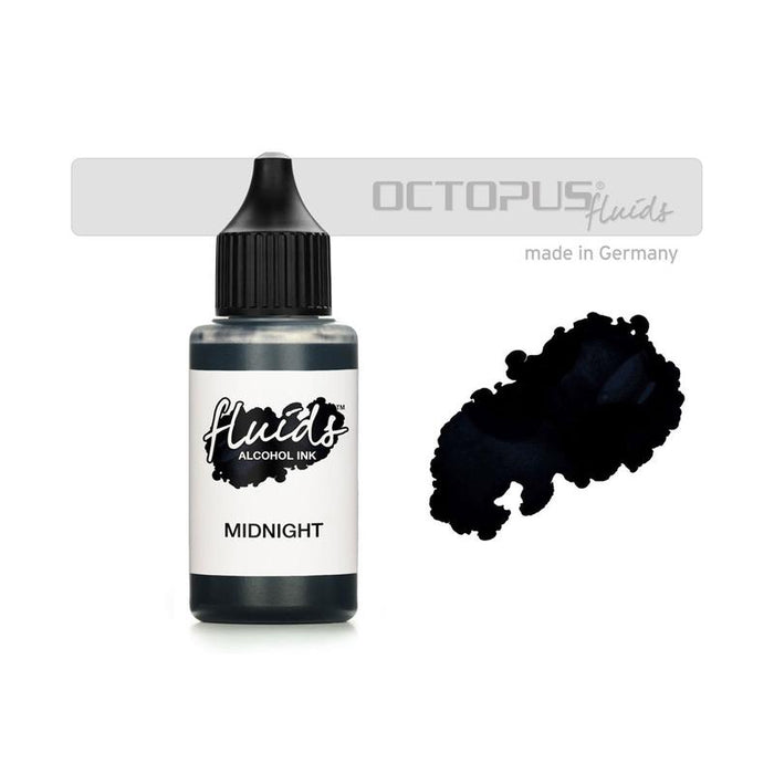 Octopus Fluids Alcohol Ink Midnight Black 30ml OCTOAIBK010_1