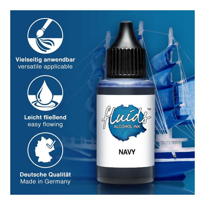 Octopus Fluids Alcohol Ink Navy Blue 30ml OCTOAIBL013_3