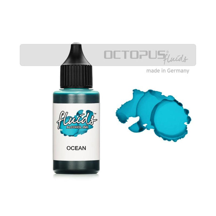 Octopus Fluids Alcohol Ink Ocean Blue 30ml OCTOAIBL100_1