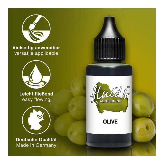 Octopus Fluids Alcohol Ink Olive Green 30ml OCTOAIGN125_3