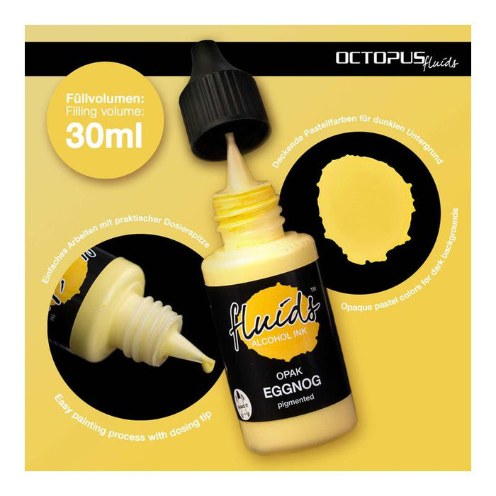 Octopus Fluids Alcohol Ink Opak Eggnog Yellow 30ml OCTOAIPY050_2