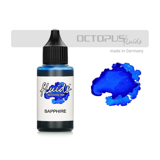 Octopus Fluids Alcohol Ink Sapphire Blue 30ml - Fast-Drying_1