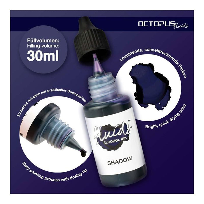 Octopus Fluids Alcohol Ink Shadow Grey-Blue 30ml OCTOAIGY025_2