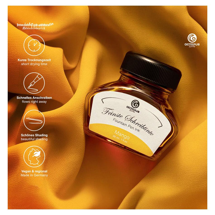 Octopus Fluids Mango Fountain Pen Ink 30ml OCTOFP61_2