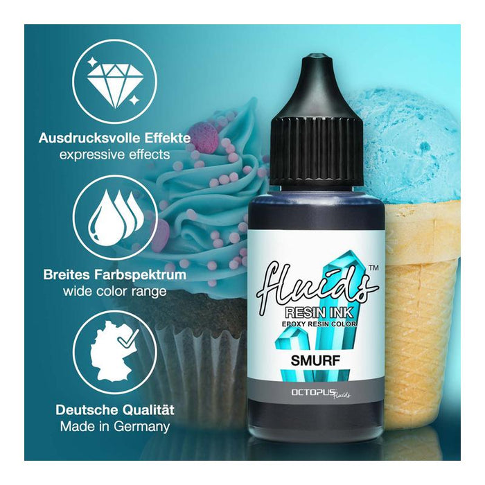 Octopus Fluids Resin Ink Smurf Blue 30ml OCTORIBL075_3