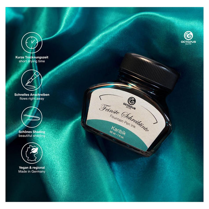 Octopus Fountain Pen Ink 30ml Caribbean (Karibik)_2