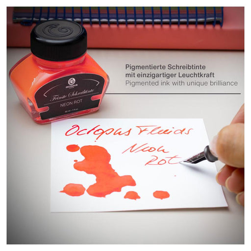 Octopus Neon Red Highlighter Ink 30ml Fluorescent Ink_2