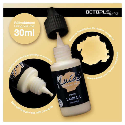 Octopus OPAK Alcohol Ink Vanilla Yellow 30ml_2