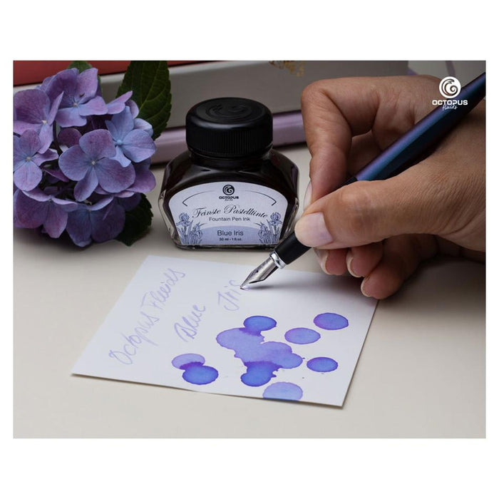 Octopus Pastel Blue Iris Fountain Pen Ink 30ml OCTOFP16_3