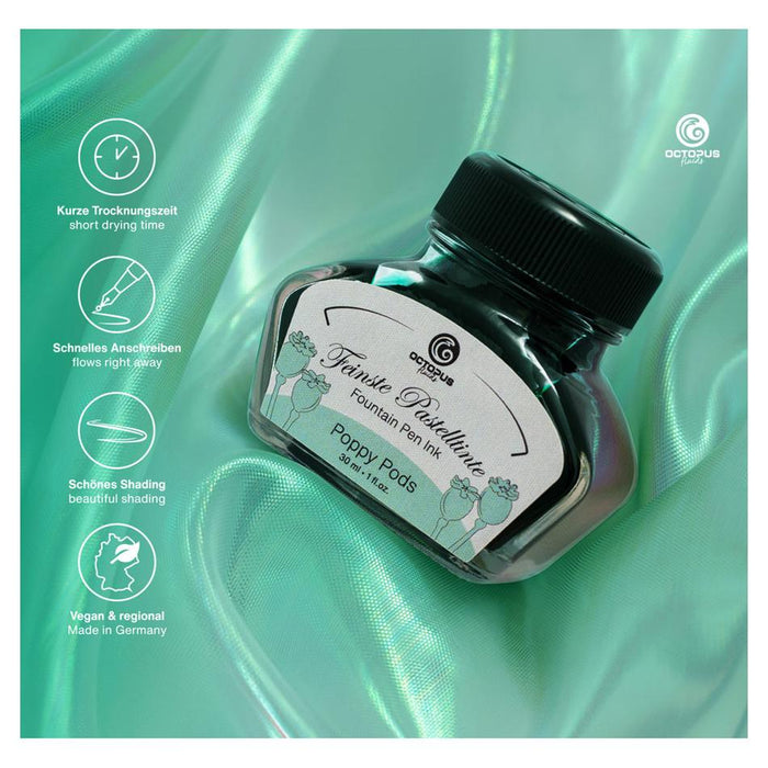 Octopus Pastel Poppy Fountain Pen Ink 30ml OCTOFP36_2