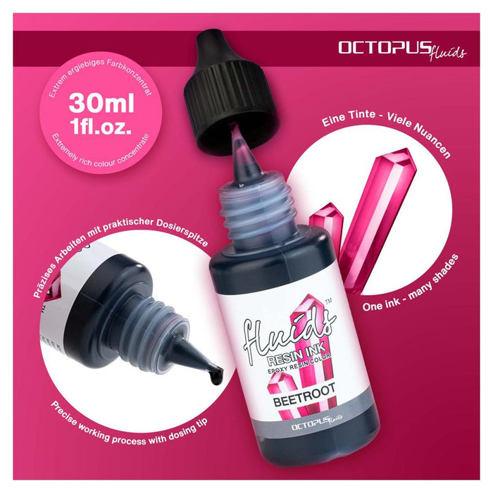 Octopus Resin Ink 30ml Beetroot Red OCTORIRT100_2