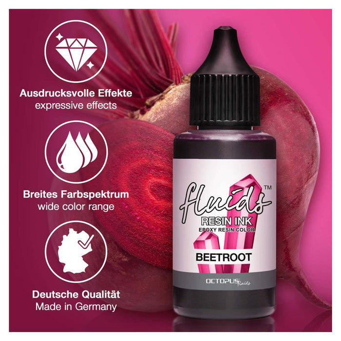 Octopus Resin Ink 30ml Beetroot Red OCTORIRT100_3