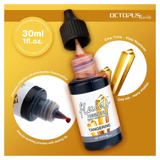 Octopus Resin Ink 30ml Tangerine Orange OCTORIOR050_2
