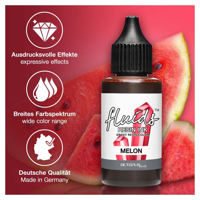 Octopus Resin Ink 30ml - Alcohol-Based Melon Red OCTORIRT025_3