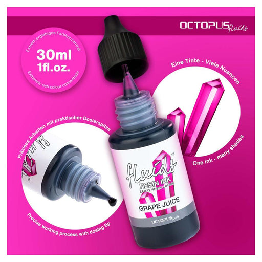 Octopus Resin Ink 30ml - Grape Juice Violet OCTORIVT025_2