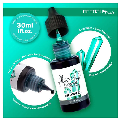Octopus Resin Ink Evergreen 30ml - Fast-Drying Colorant_2