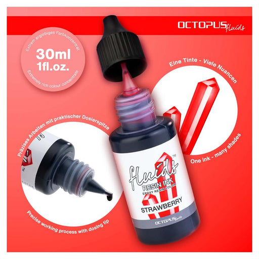 Octopus Resin Ink Strawberry Red 30ml OCTORIRT050_2