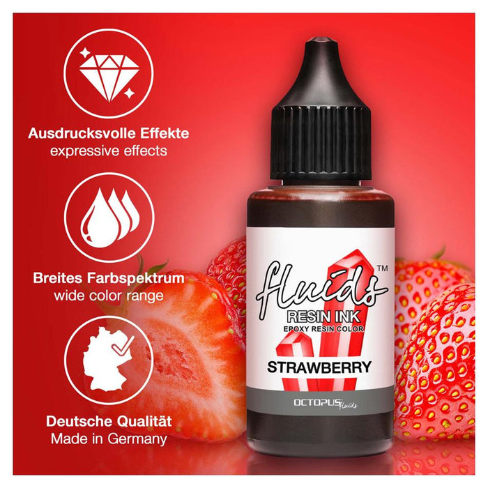 Octopus Resin Ink Strawberry Red 30ml OCTORIRT050_3