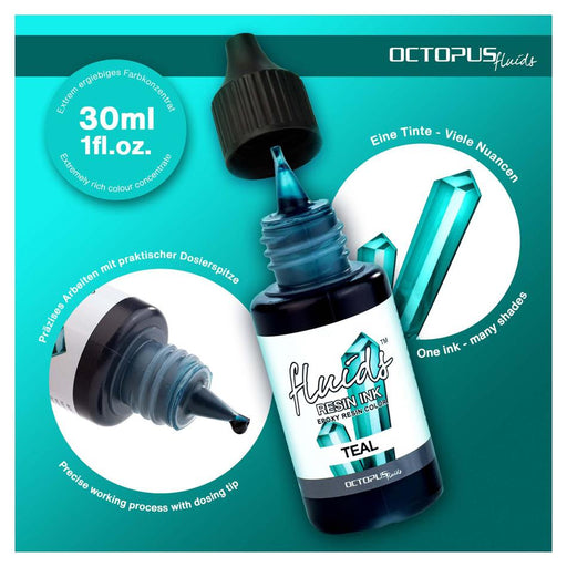 Octopus Resin Ink Teal Turquoise 30ml OCTORITQ050_2