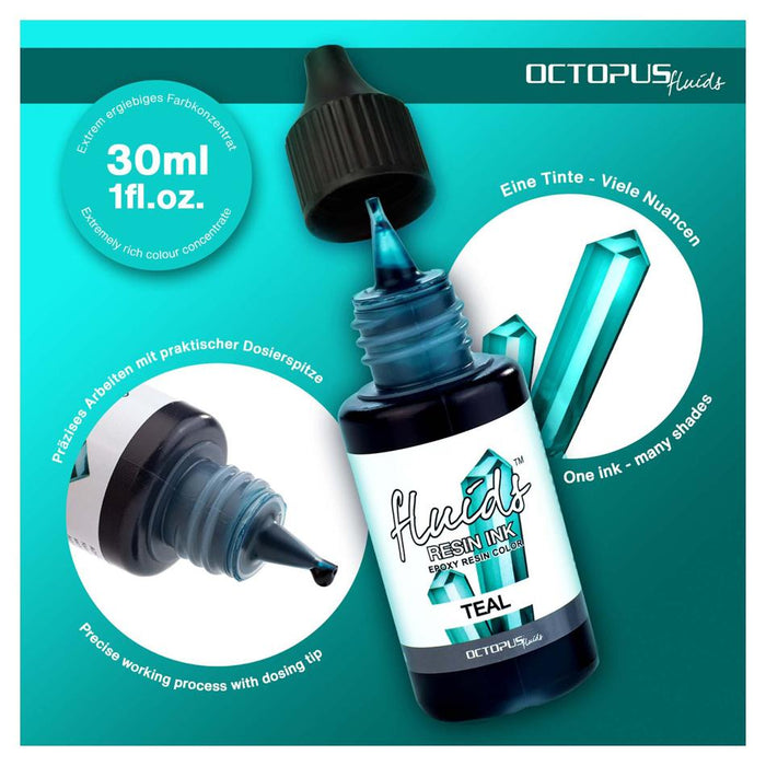 Octopus Resin Ink Teal Turquoise 30ml OCTORITQ050_2