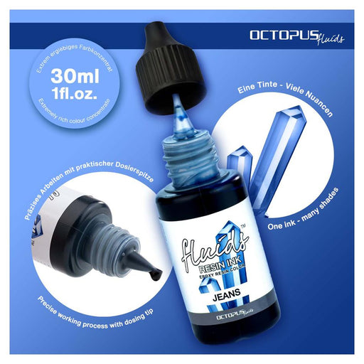 Octopus Resin Ink - Jeans Blue 30ml OCTORIBL050_2