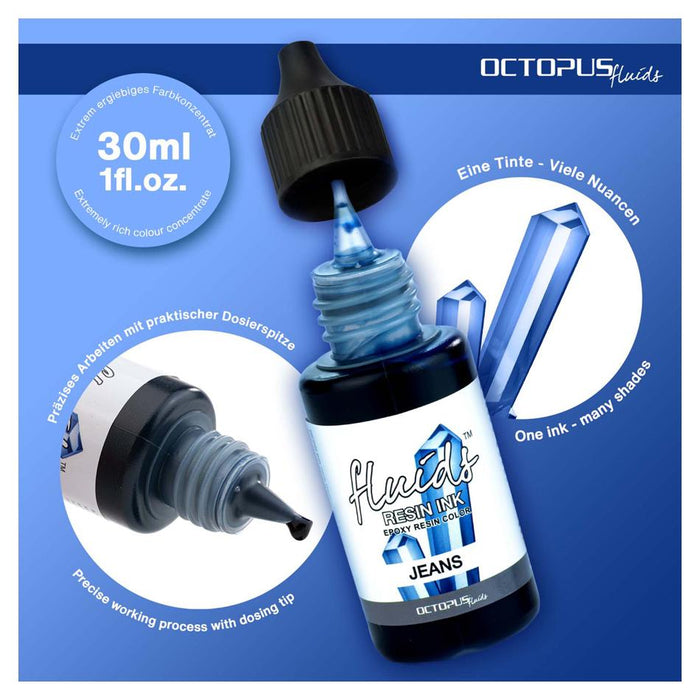 Octopus Resin Ink - Jeans Blue 30ml OCTORIBL050_2