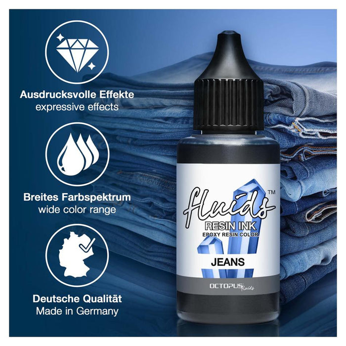 Octopus Resin Ink - Jeans Blue 30ml OCTORIBL050_3