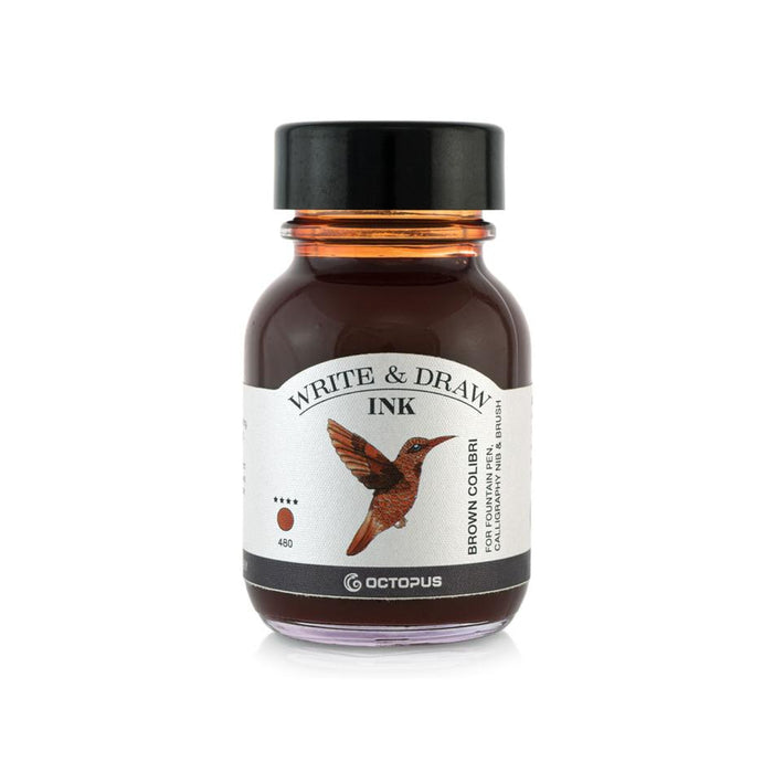 Octopus Write & Draw Ink 480ml Brown Colibri - Waterproof_1