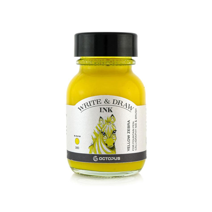 Octopus Write & Draw Ink 50ml Yellow Zebra OCTOWD380_1