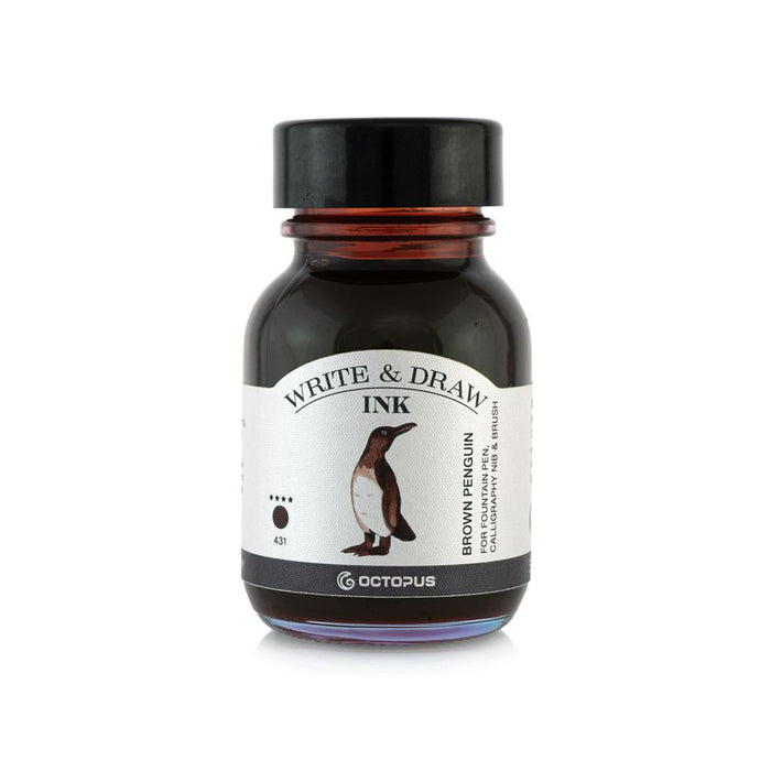 Octopus Write & Draw Ink 50ml - Brown Penguin 431_1