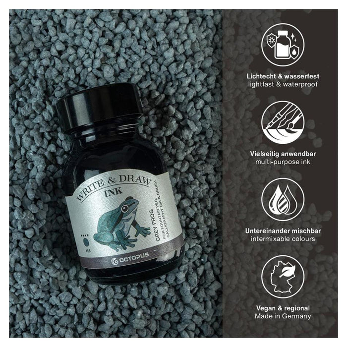 Octopus Write & Draw Ink 50ml - Grey Frog OCTOWD458_2
