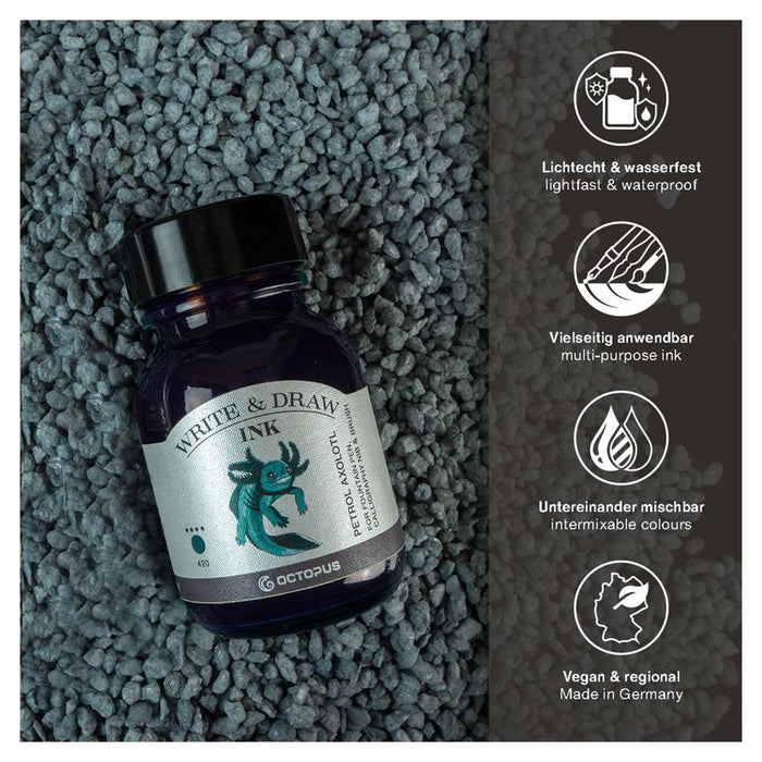Octopus Write & Draw Ink 50ml - Petrol Axolotl 420ml_2