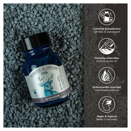 Octopus Write & Draw Ink 50ml - Petrol Deer 467_2