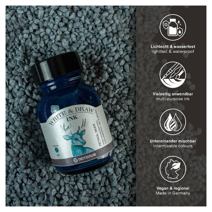 Octopus Write & Draw Ink 50ml - Petrol Deer 467_2
