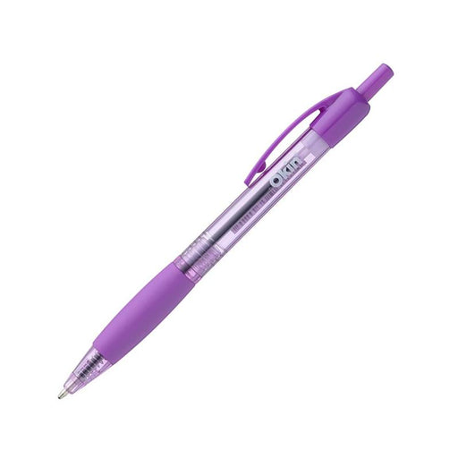Okin Ballpoint Retractable Pen with Grip Purple IBPRGPUR_1