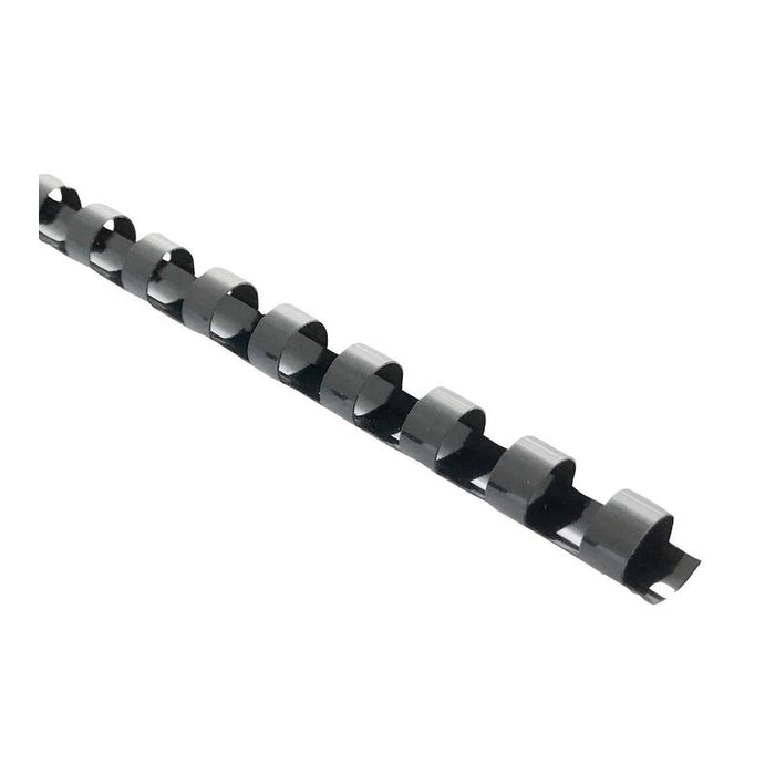 Okin Binding Coil Plastic 8mm Black, Pack of 25 BCOIL8BK25_1