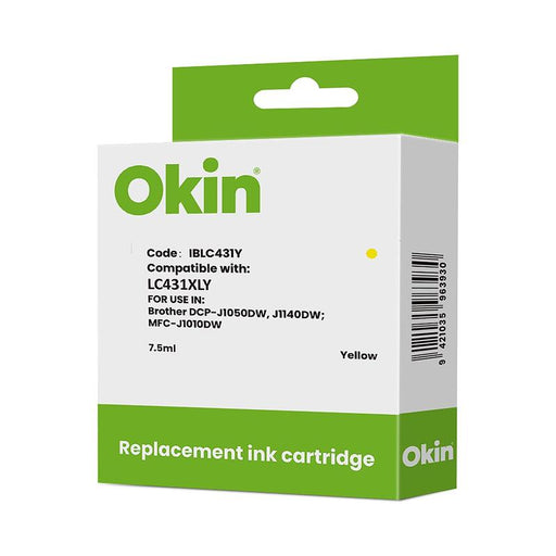 Okin Compatible Brother LC431XL Yellow Ink Cartridge IBLC431Y_1