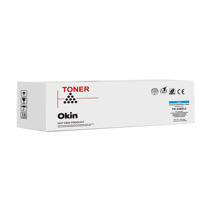 Okin Cyan Toner Cartridge Compatible with Brother TN258XL_1