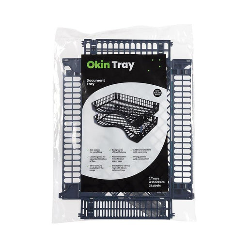 Okin Document Tray Blue, Pack of 2 ODTBLU_2