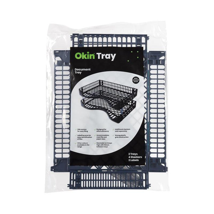 Okin Document Tray Blue, Pack of 2 ODTBLU_2