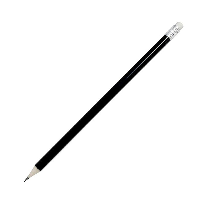 Okin HB Pencil Round with Eraser Black IHBPEBLK144_1