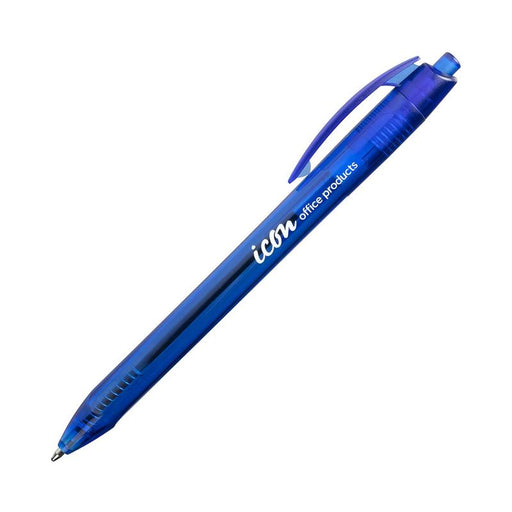 Okin Icon Ballpoint Retractable Pen Triangular Blue IBPTRIBLUE_1