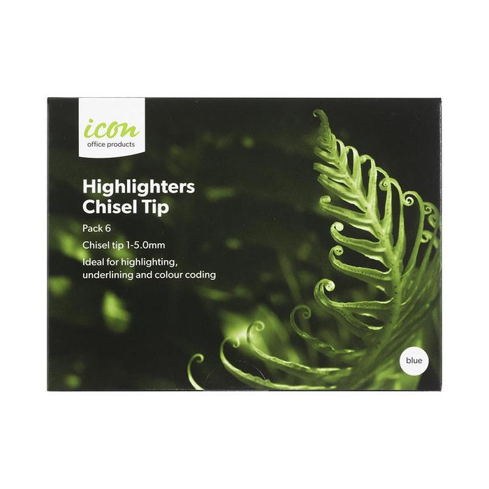 Okin Icon Highlighter Chisel Tip Blue IHLBLUE_3