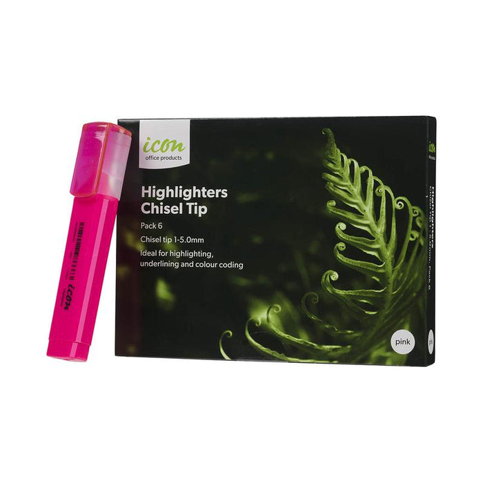 Okin Icon Highlighter Chisel Tip Pink IHLPINK_2